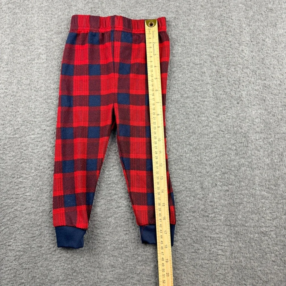 Dearfoams Toddler Boys Girls Red Navy Buffalo Plaid Pajama Pants Sz 2T DF44950SD